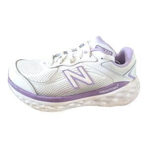 New Balance Fresh Foam 840 Running Shoes Women Size 11 White Lavender Leather